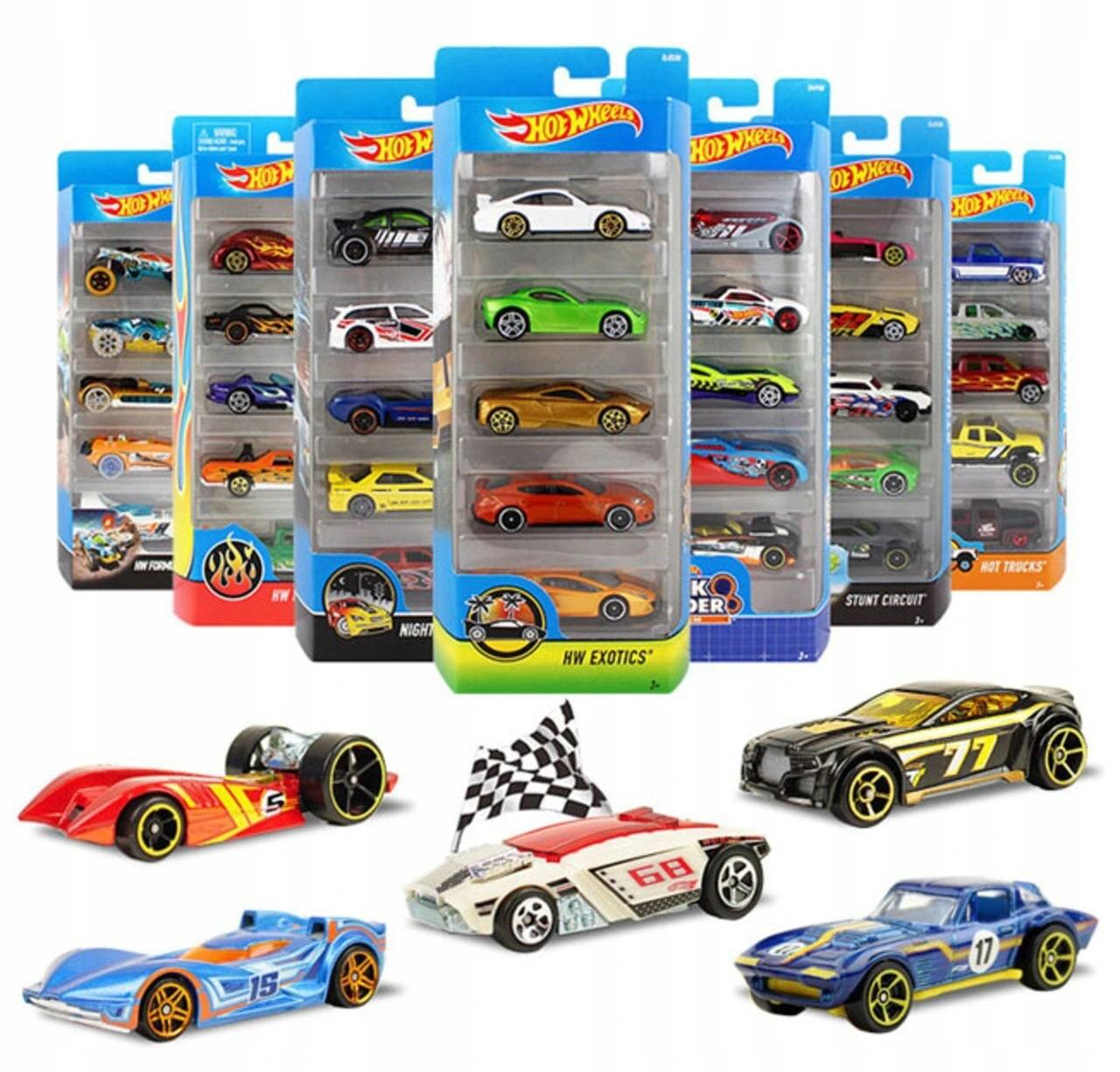 HOT WHEELS 5-pak Zestaw 5 Autek Resoraków Mattel | Zabawki \ Samochody ...